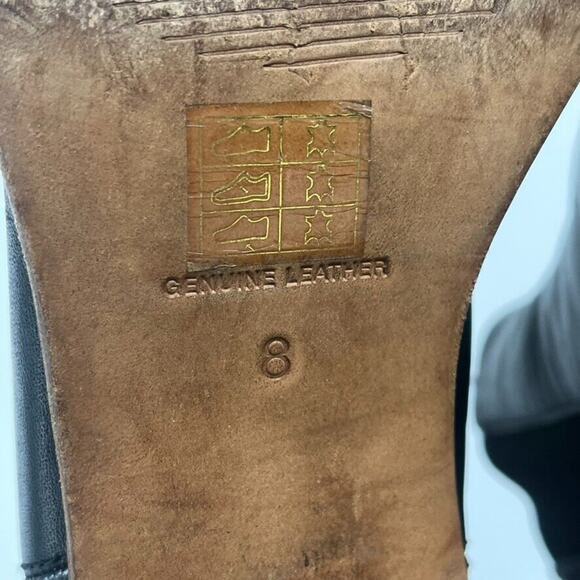 Madewell Boots Women's Size 8 Chelsea Black Leather The Frankie Pull On Heel - Picture 6 of 12